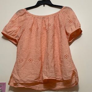 Peach Off the Shoulder Top